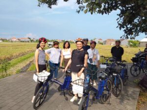 Clients from the Philippines on our Sanur village ebike tour